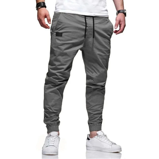 2025New Men's Casual Sports Pants Sweatpants Male Jogger Cargo Harem Pencil Pants Trousers Multi-pocket Sweatwear - MANDOTOS