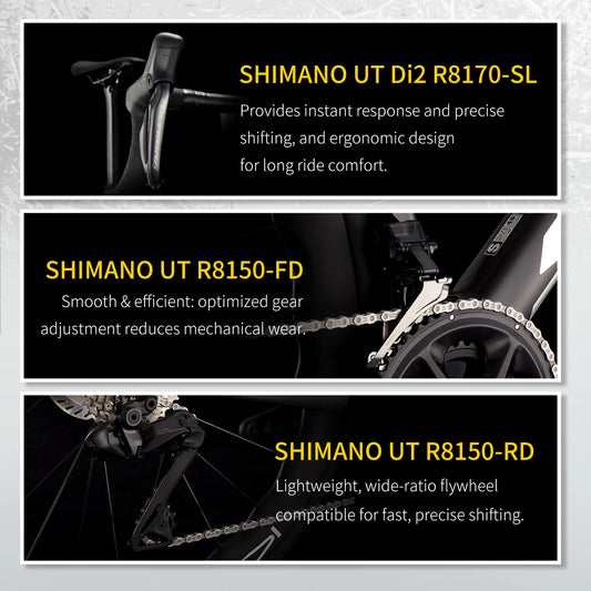 SAVA AEROX SLR8 Full Carbon Fiber Racing Grade Road Bike E-Shift Road Bike with SHIMAN0 ULTEGRA 8170 Di2 Kit UCI+CE Approved