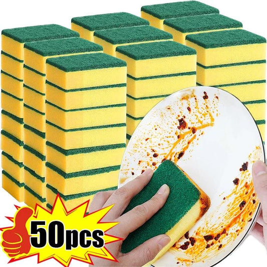 Highly absorbent double-sided sponge magic cleaning pot rust sponge cleaning brush kitchen cleaning tool - MANDOTOS