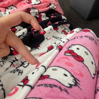 Y2K Hello Kitty Pajamas Pants Sanrio Anime Women's Pajama Pants Cartoon Couple Home Sleepwear Trousers Leisure Home Clothing - MANDOTOS