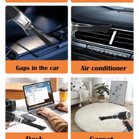 9000Pa Wireless Car Vacuum Cleaner USB Charging 1200mAh Portable Cleaning Appliance Mini Wet and Dry Vacuum Cleaner Household - MANDOTOS