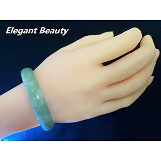 Natural Jade Bangle Bracelet for Women Classcial Retro Chinese Style Hand Jade Bracelets with Certificate and Gift Box - MANDOTOS