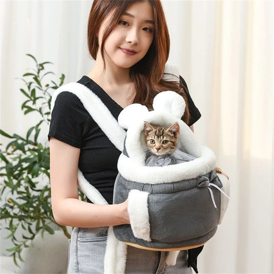 Outdoor Travel Chihuahua Puppy Dog Carrier Bacpack Winter Warm Pet Carrying Bags for Small Dogs Yorkshire Cat Nest mascotas Home - MANDOTOS