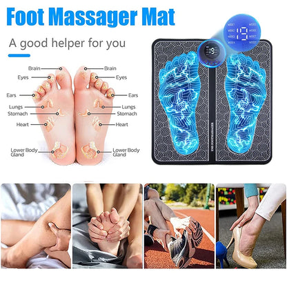 Electric Foot Massager Pad Muscle Massage Relaxation Trainer For Massage Fitness Outdoor Sport Home Family Relax - MANDOTOS