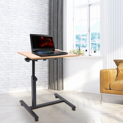 Adjustable Height Laptop Desk Rolling Cart Table Stand Movable Computer Table Sofa Side Tables - MANDOTOS