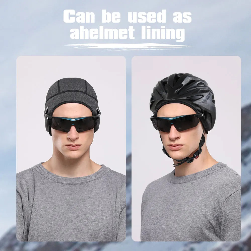 Winter Thermal Hats Fleece Beanies Ear Warmer Outdoor Sports Ski Snowboard Running Cycling Bike Soft Stretchy Cap Headwear Men