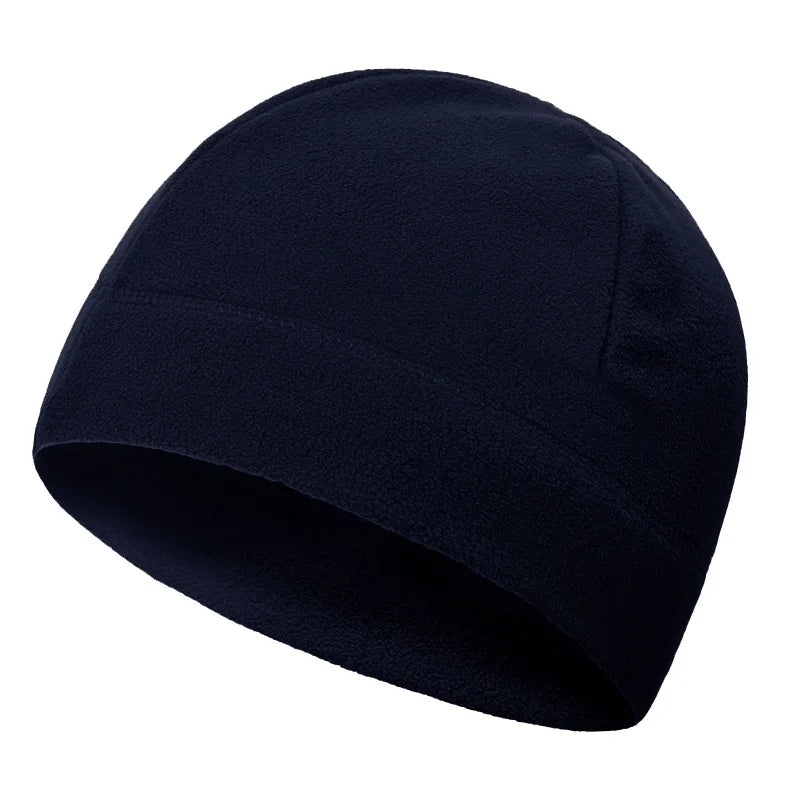 Winter Fleece Beanie Cycling Men Women Elastic Hiking Soft Thermal Commuting Ski Helmet Liner Hat Windproof Camping Cap Outdoor