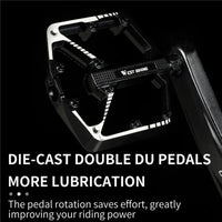 WEST BIKING Bicycle Pedals Sealed DU Bearing Nonslip Pedal Mountain Road Bike Cycling Alloy MTB Pedal Bicycle Accessories