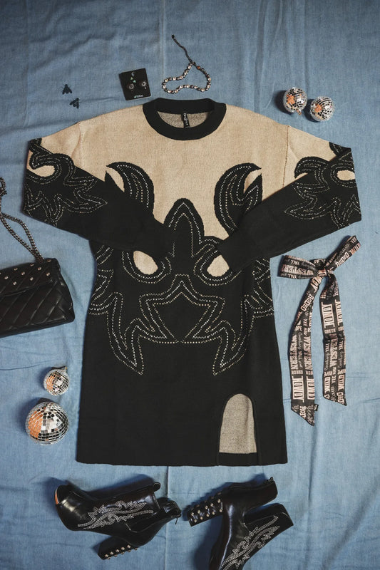 Fiery Knit Sweater Dress: Cozy & Stylish for Effortlessly Chic Looks! -