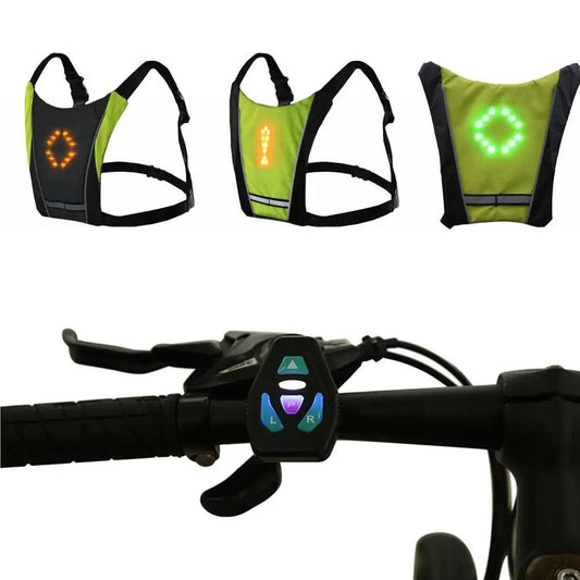 BrightRide LED Cycling Vest with Storage - MANDOTOS