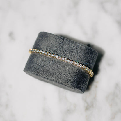 18K Gold Plated Zircon Tennis Bracelet - MANDOTOS