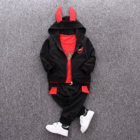 Children's Boys' autumn three-piece suit by Ancient Energy, featuring a stylish jacket, vest, and pants for boys' formal wear.