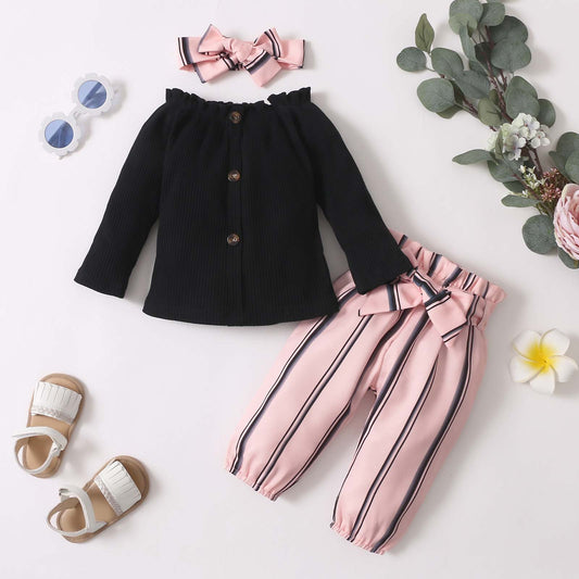 Ancient Energy newborn baby clothes set for girls, includes soft, colorful toddler girl outfits with tops and bottoms for 0 months.