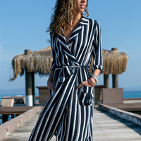 Chic V-Neck High-Waist Printed Dress