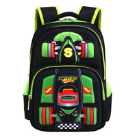 Ancient Energy three-dimensional car boys' primary school trolley bag with colorful car design and sturdy wheels.