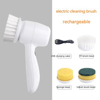 Electric Cleaning Brush 4 In 1 Spinning Scrubber Handheld Electric Cordless Cleaning Brush Portable - MANDOTOS