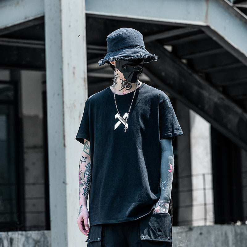 Ancient Energy hip-hop T-shirt for middle school students, pure cotton, half-sleeved casual clothing, featuring a trendy design.