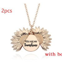 Sunflower Double Lettering Necklace