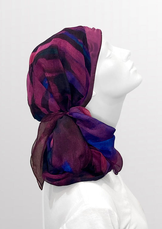 Fine Art Headscarf - Boysenberry