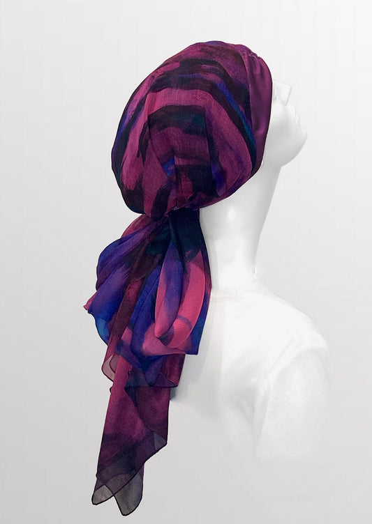 Fine Art Headscarf - Boysenberry