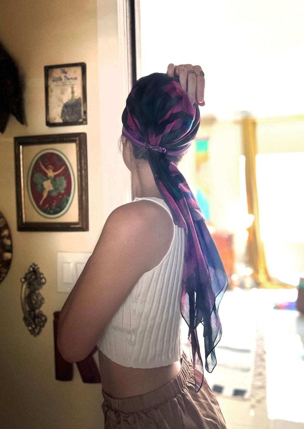 Fine Art Headscarf - Boysenberry