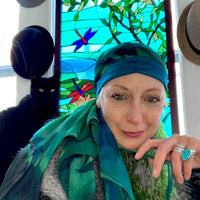 Fine Art Headscarf -Peacock