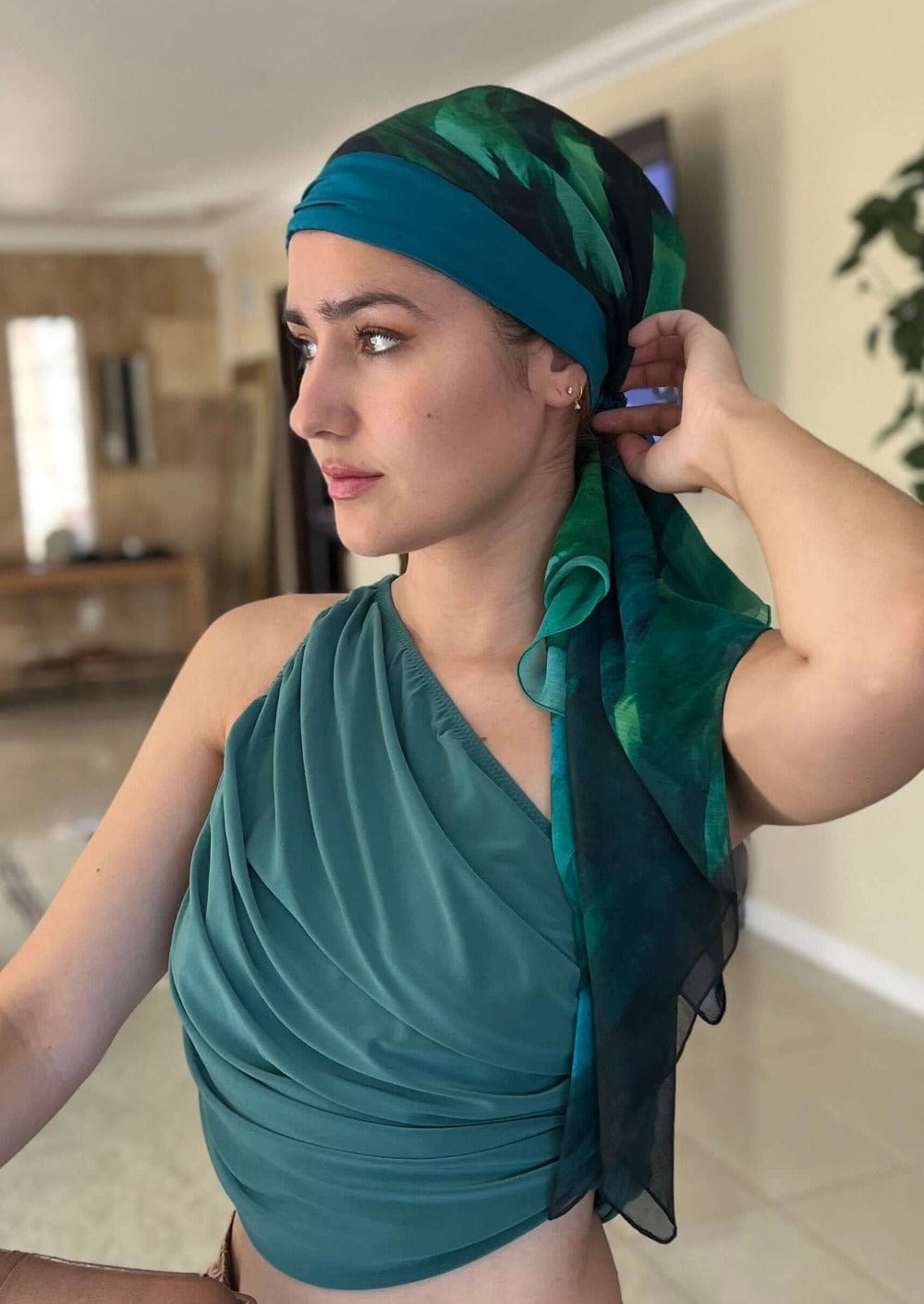 Fine Art Headscarf -Peacock