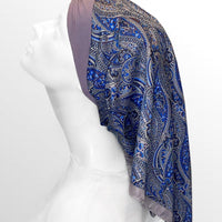 Retro Kerchief Headscarf - Heather Paisley