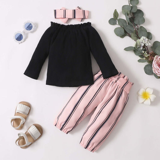Ancient Energy newborn baby clothes set for girls, includes soft pastel-colored top and pants, perfect for 0-24 months.