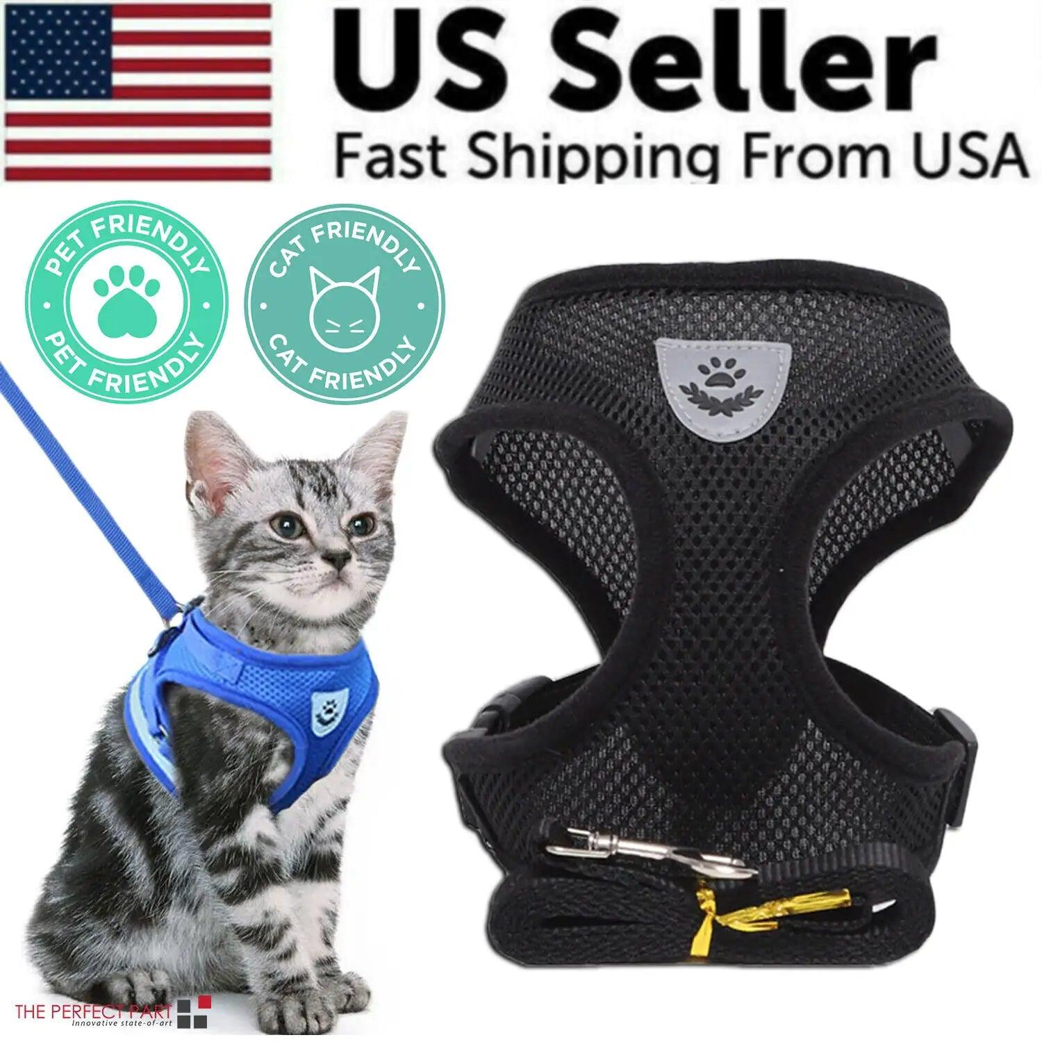 Adjustable Reflective Pet Harness with Leash - MANDOTOS