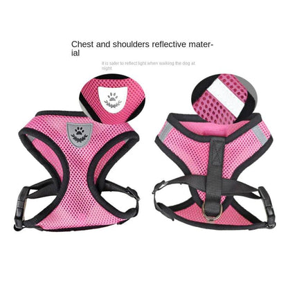 Adjustable Reflective Pet Harness with Leash - MANDOTOS