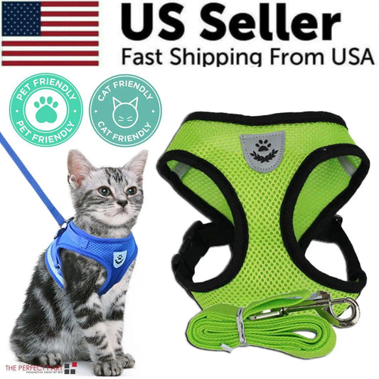 Adjustable Reflective Pet Harness with Leash - MANDOTOS