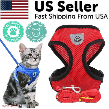 Adjustable Reflective Pet Harness with Leash - MANDOTOS