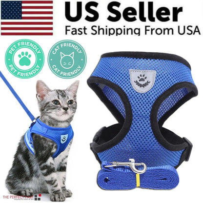 Adjustable Reflective Pet Harness with Leash - MANDOTOS