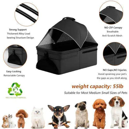 All-In-One Pet Travel Stroller and Carrier - MANDOTOS