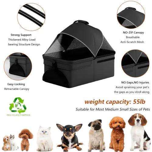 All-In-One Pet Travel Stroller and Carrier - MANDOTOS
