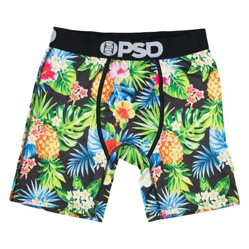 Breathable printed men's boxer briefs with a snug fit, designed for comfort and style in plus size men's underwear.