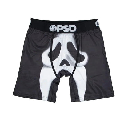 Breathable printed men's boxer briefs with a comfortable fit, featuring a stylish design and available in plus size.