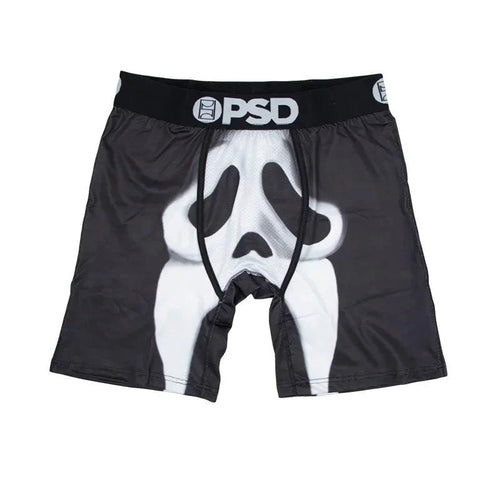 Breathable printed men's boxer briefs with a comfortable fit, featuring a stylish design and available in plus size.