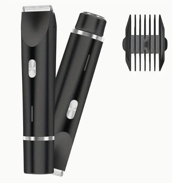 Ancient Energy 2-in-1 women's hair remover and electric shaver with double head design for body and pubic hair, wet and dry use.