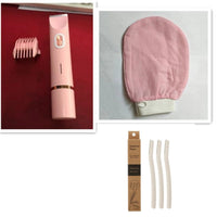 Ancient Energy 2-in-1 women's hair remover and electric shaver with double head for private areas and body, wet and dry use.