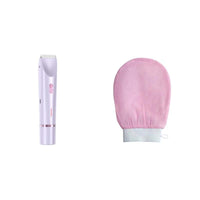 Ancient Energy 2-in-1 women's electric hair remover with double head shaver, suitable for pubic and body hair, wet or dry use.