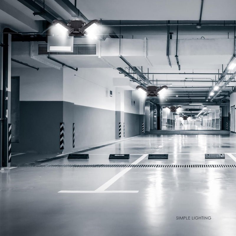 Ancient Energy 60W super bright deformable LED light for gym, warehouse, or garage with 6000 lumens illumination.