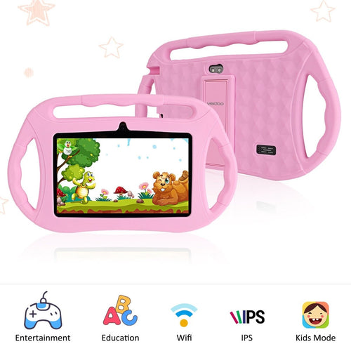 Ancient Energy 7-inch children's tablet PC with smart tutoring features, colorful design, and child-friendly interface.