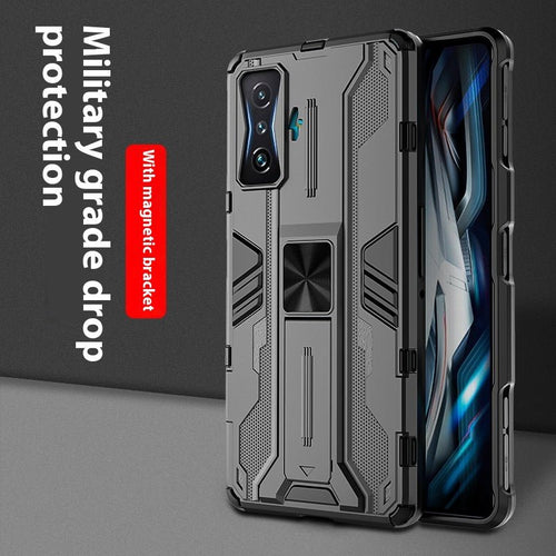 Ancient Energy all-inclusive hard shell phone case for men with magnetic car support and integrated stand.