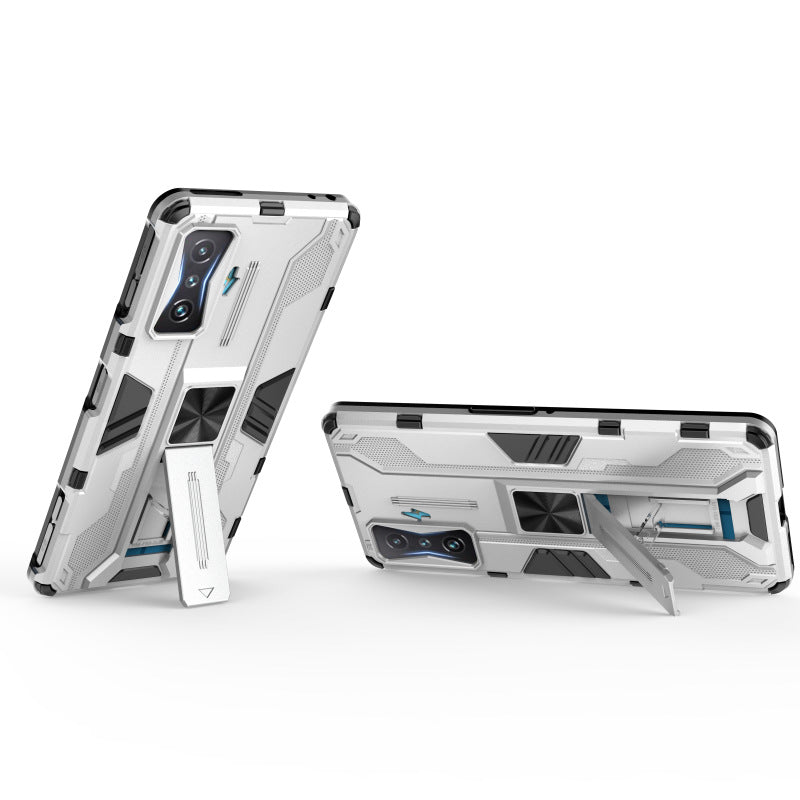 Ancient Energy all-inclusive hard shell phone case with magnetic support and integrated car mount for men.