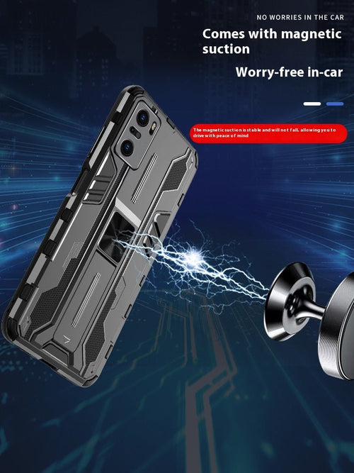 Ancient Energy all-inclusive hard shell phone case with car magnetic support for men, designed for secure protection and easy car mounting.