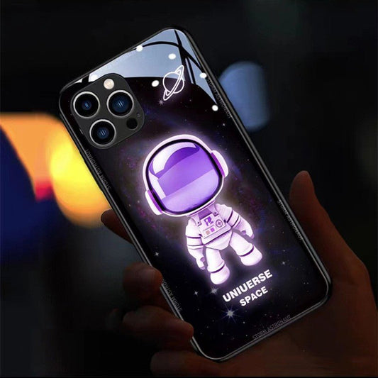 Ancient Energy luminous astronaut mobile phone case with space-themed design, glowing in the dark, for smartphones.