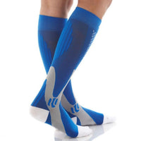 Ancient Energy athletic compression socks for men and women, designed to boost stamina and improve circulation during workouts.