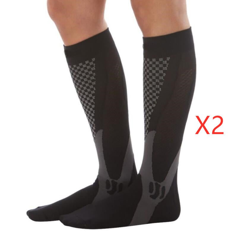 Ancient Energy athletic compression socks for men and women, designed to boost stamina and improve circulation during physical activity.